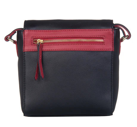 Mason Compact Black and Red Cross Body Bag