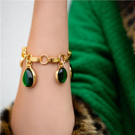 Newbridge Green Cabochon Bracelet