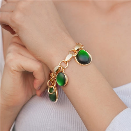 Newbridge Green Cabochon Bracelet