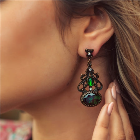 Newbridge Green Stone FOB Earrings