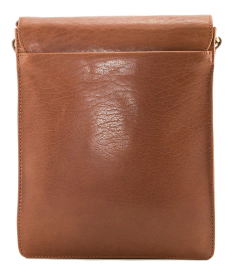 Bloomsbury Tan Leather Medium Flap Satchel Bag