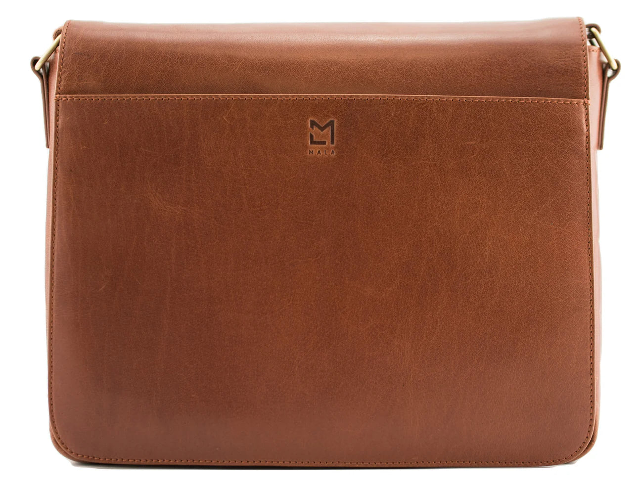 Bloomsbury Large Tan Leather Flap Satchel Bag