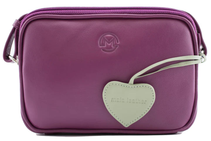 Anishka Purple Leather Style Camera Style Bag