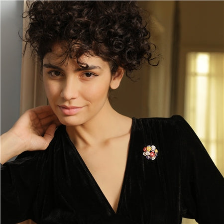 Newbridge Gold Plated Floral Cluster Brooch