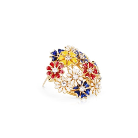 Newbridge Gold Plated Floral Cluster Brooch