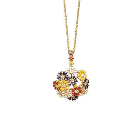 Newbridge Gold Plated Floral Cluster Pendant