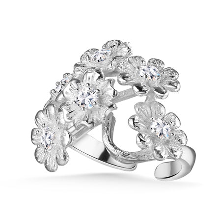 Newbridge Silver Plated Floral Cluster Ring