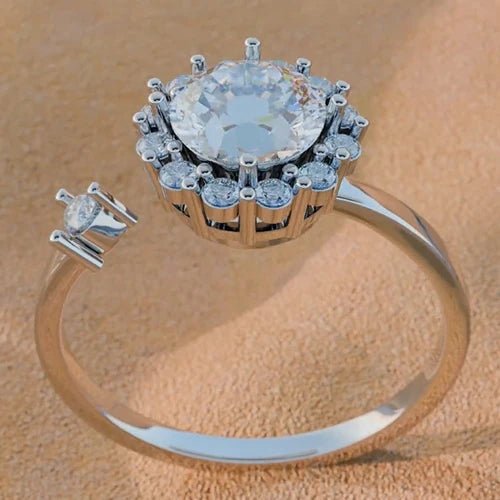 Newbridge Revolving Ring with Clear Stones