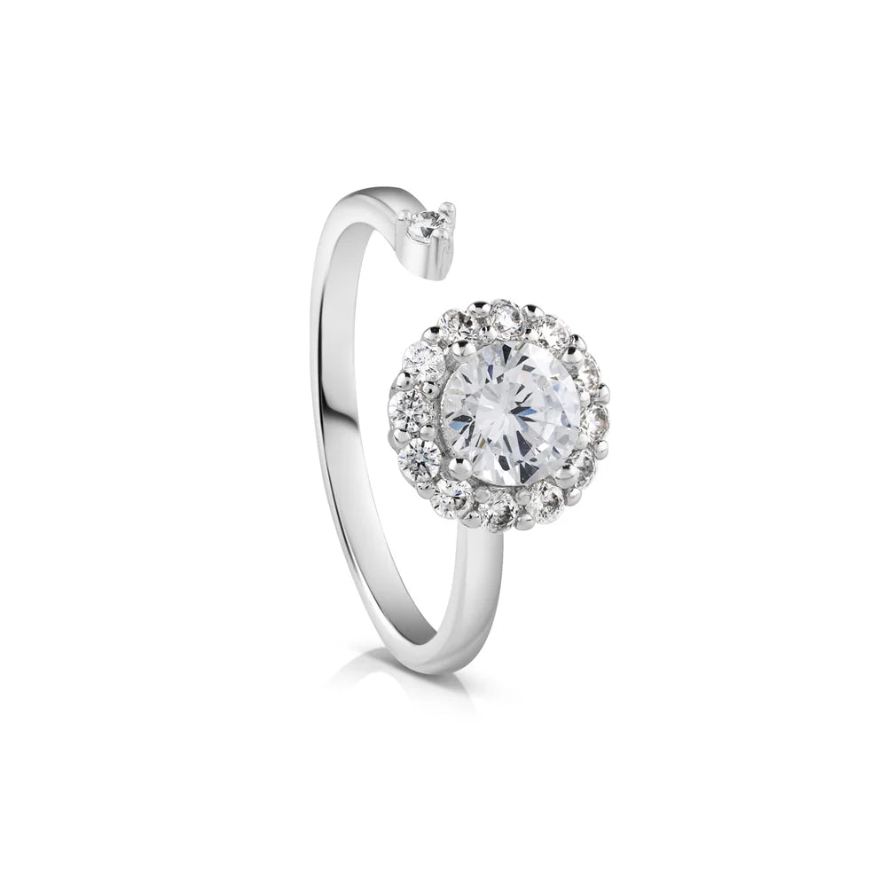 Newbridge Revolving Ring with Clear Stones