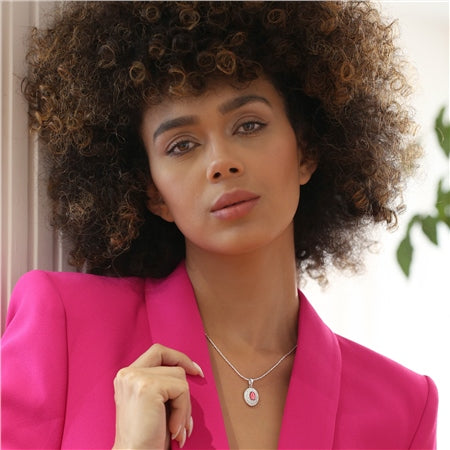 Newbridge Pendant with Pink Stone