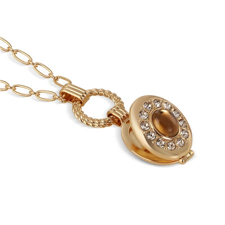 Newbridge Gold Plated Locket with Topaz Stone