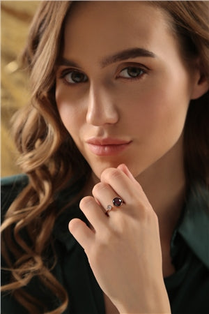 Newbridge Dew Drop Mulberry Stone Ring