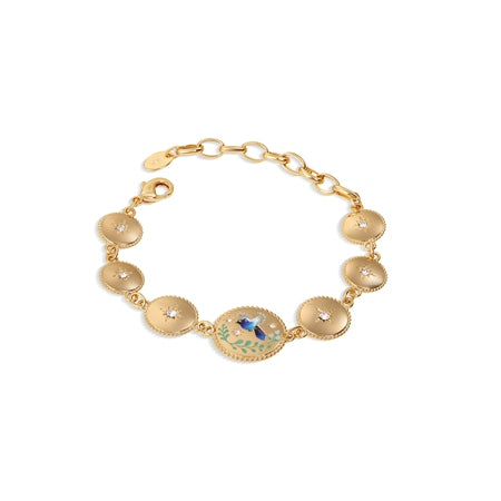 Newbridge Bird Enamel Link Bracelet