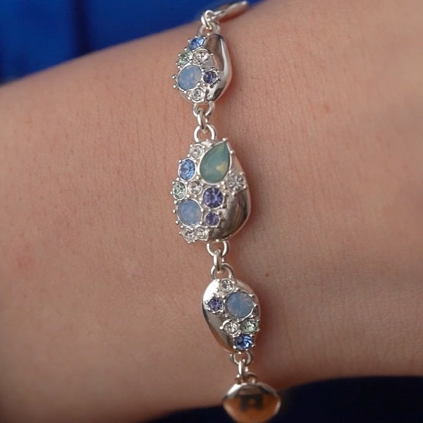 Newbridge Bracelet with Blue and Clear Stones