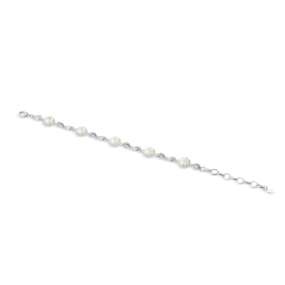 Newbridge Pearl Leaf Link Bracelet