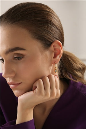 Newbridge Drop Earrings with Blue Stones