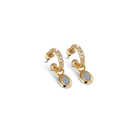 Newbridge Drop Earrings with Blue Stones