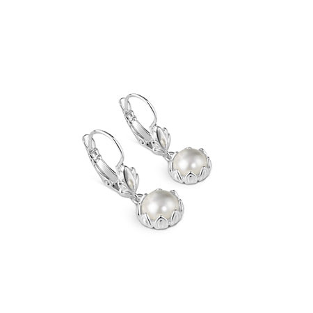 Newbridge Pearl Leaf Drop Earrings