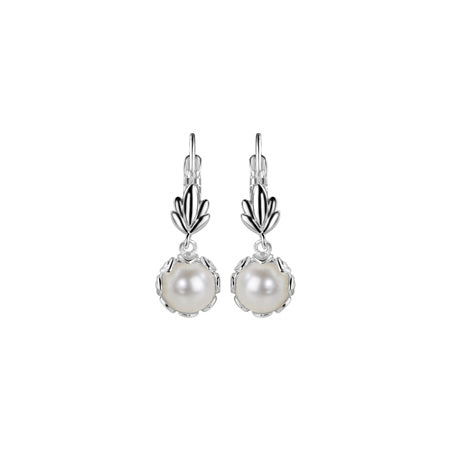 Newbridge Pearl Leaf Drop Earrings