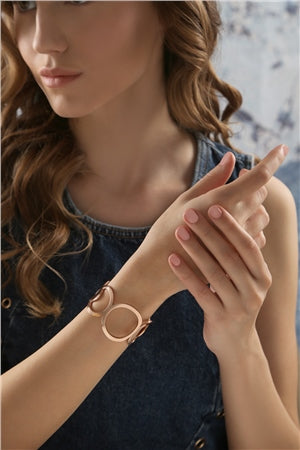 Newbridge Rose Gold Circular Bangle