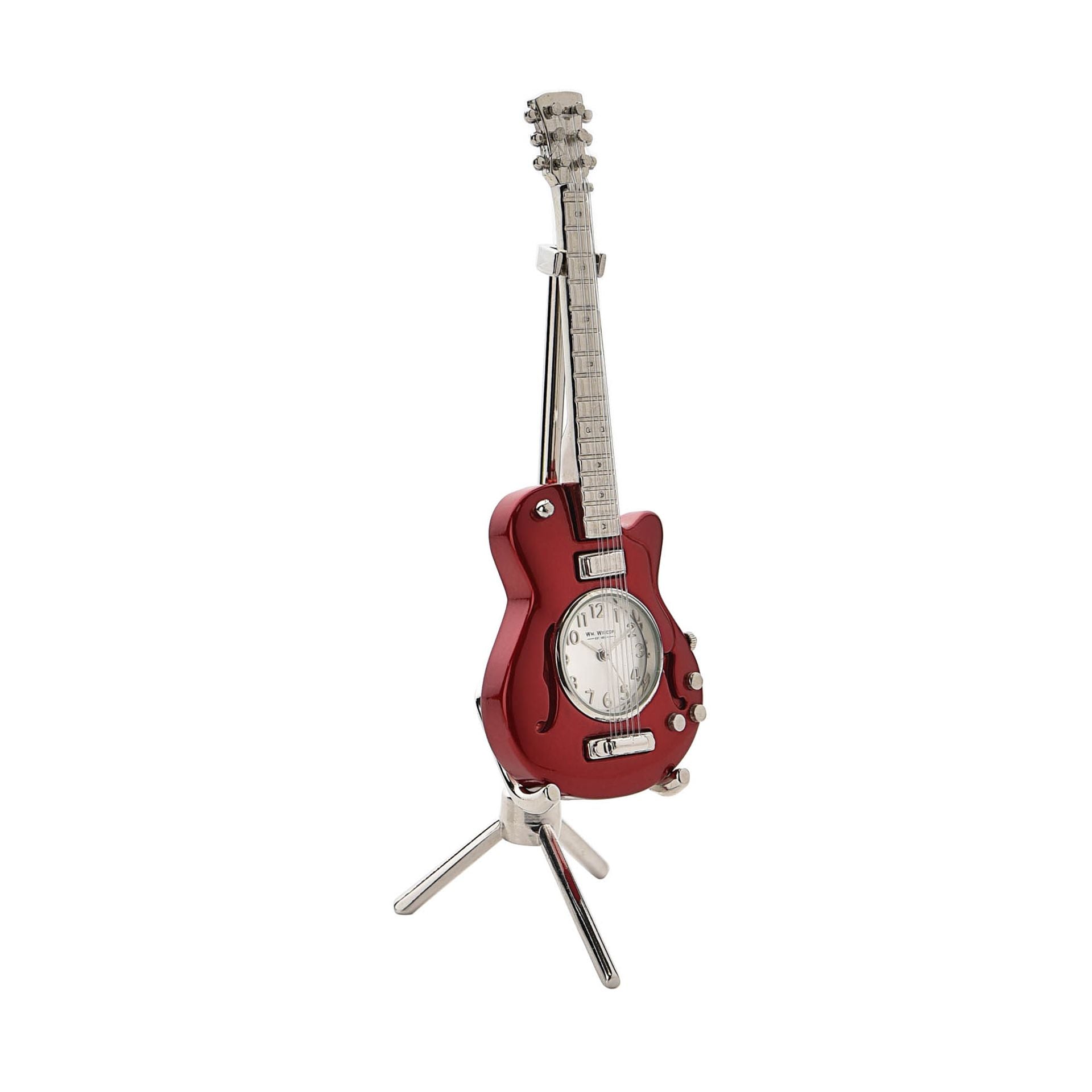Miniature Clock Red Guitar