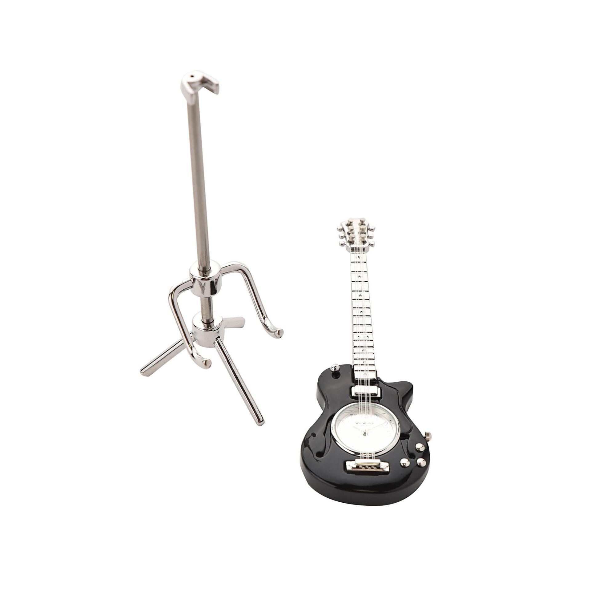 Miniature Clock Guitar Black