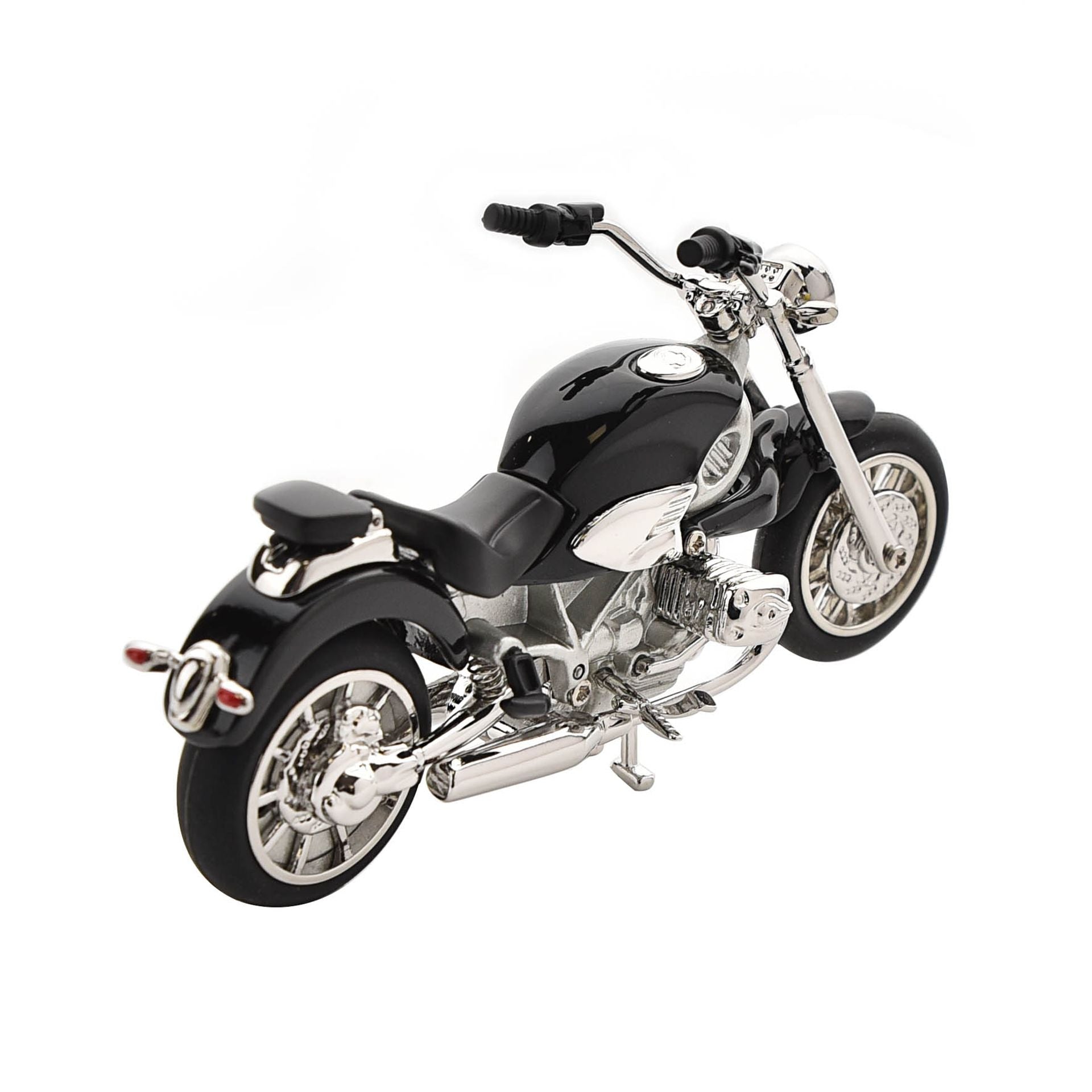 Miniature Clock Black Motorbike