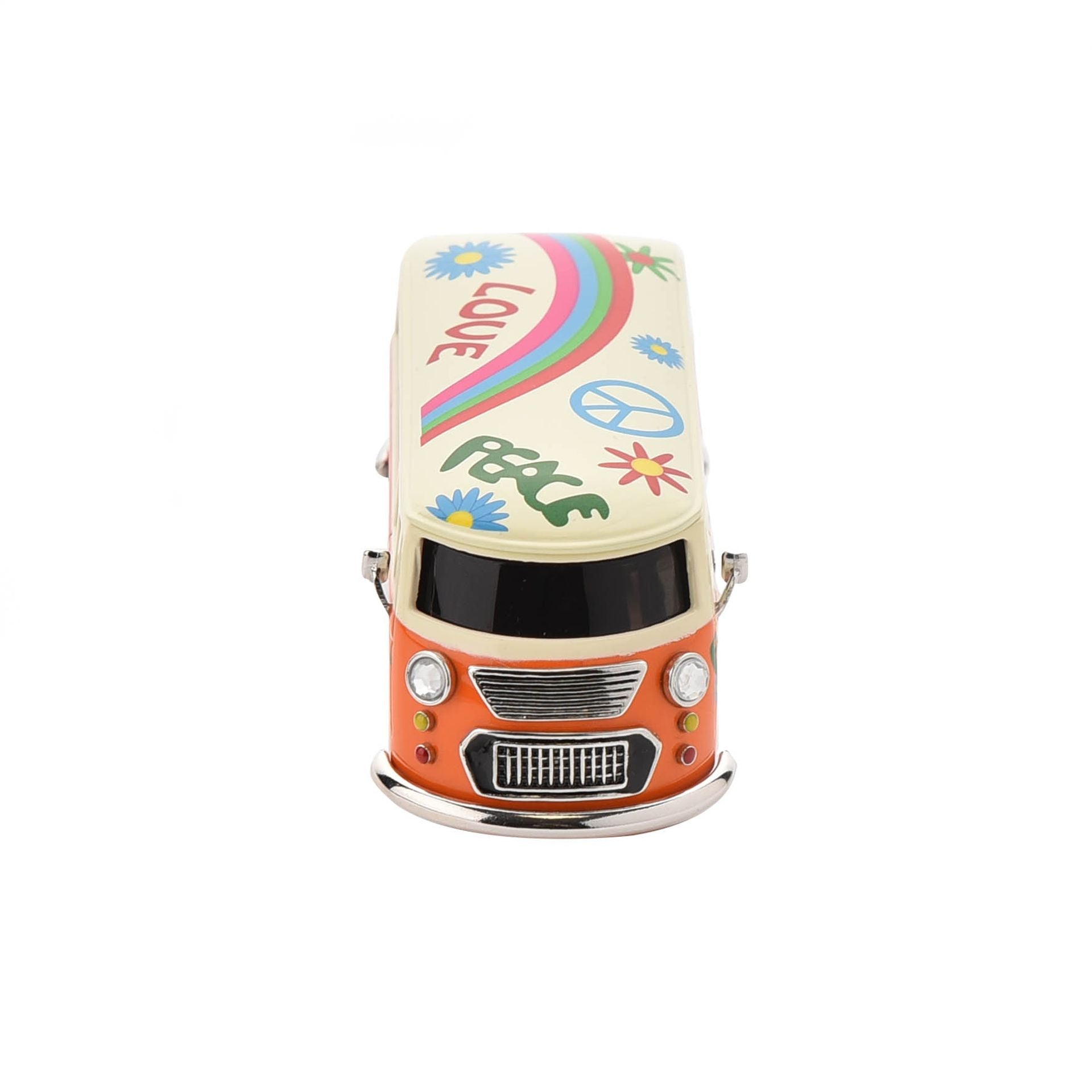 Miniature Clock Orange Camper