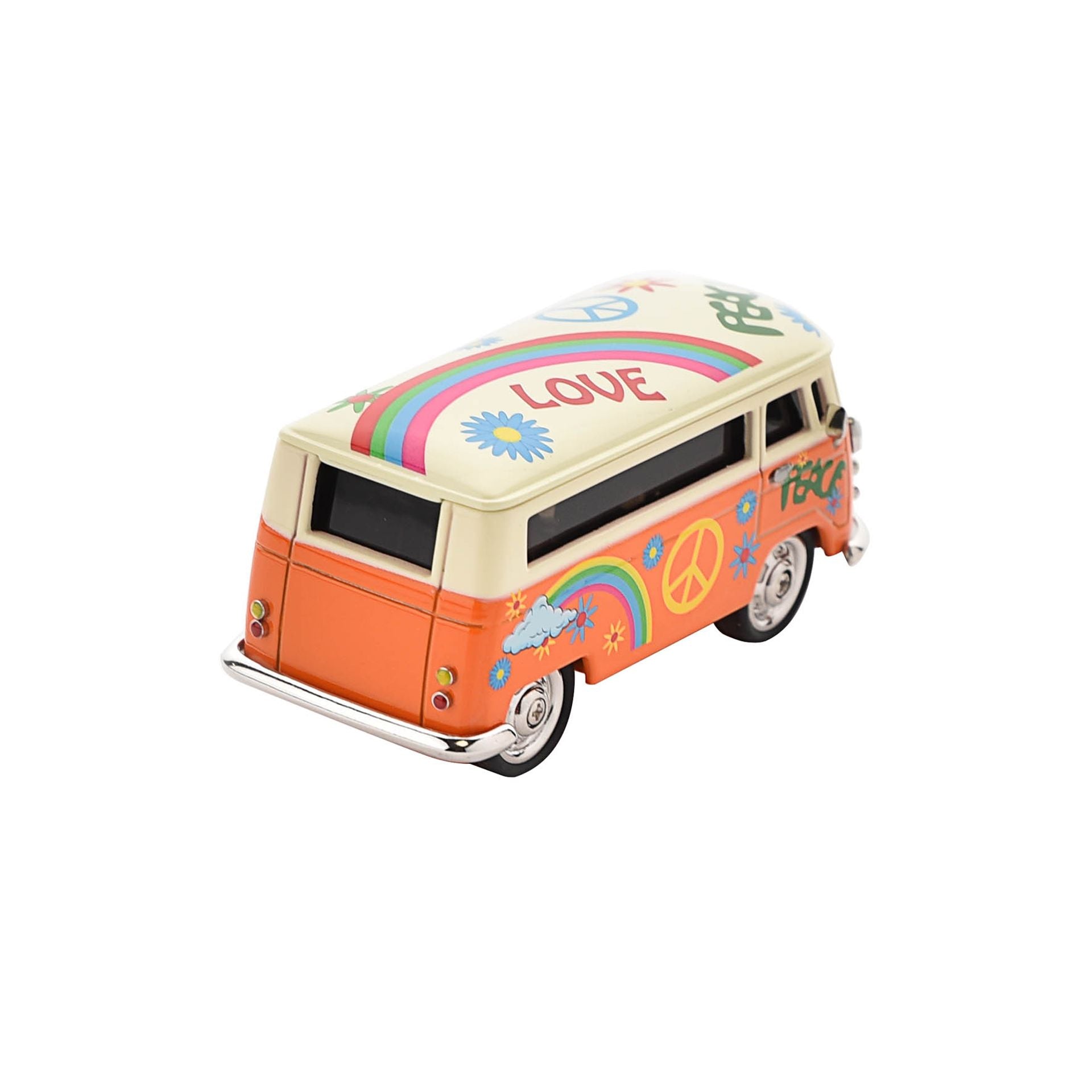 Miniature Clock Orange Camper