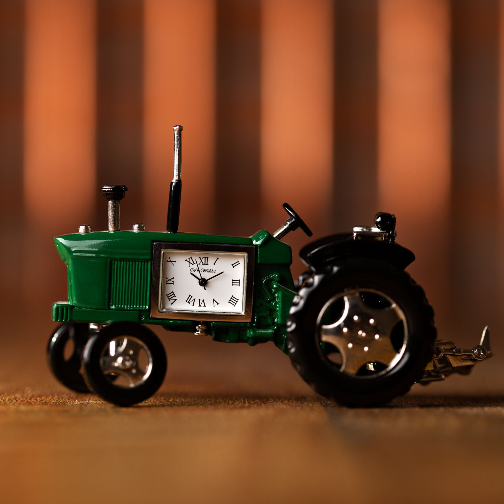 Miniature Clock Tractor Green
