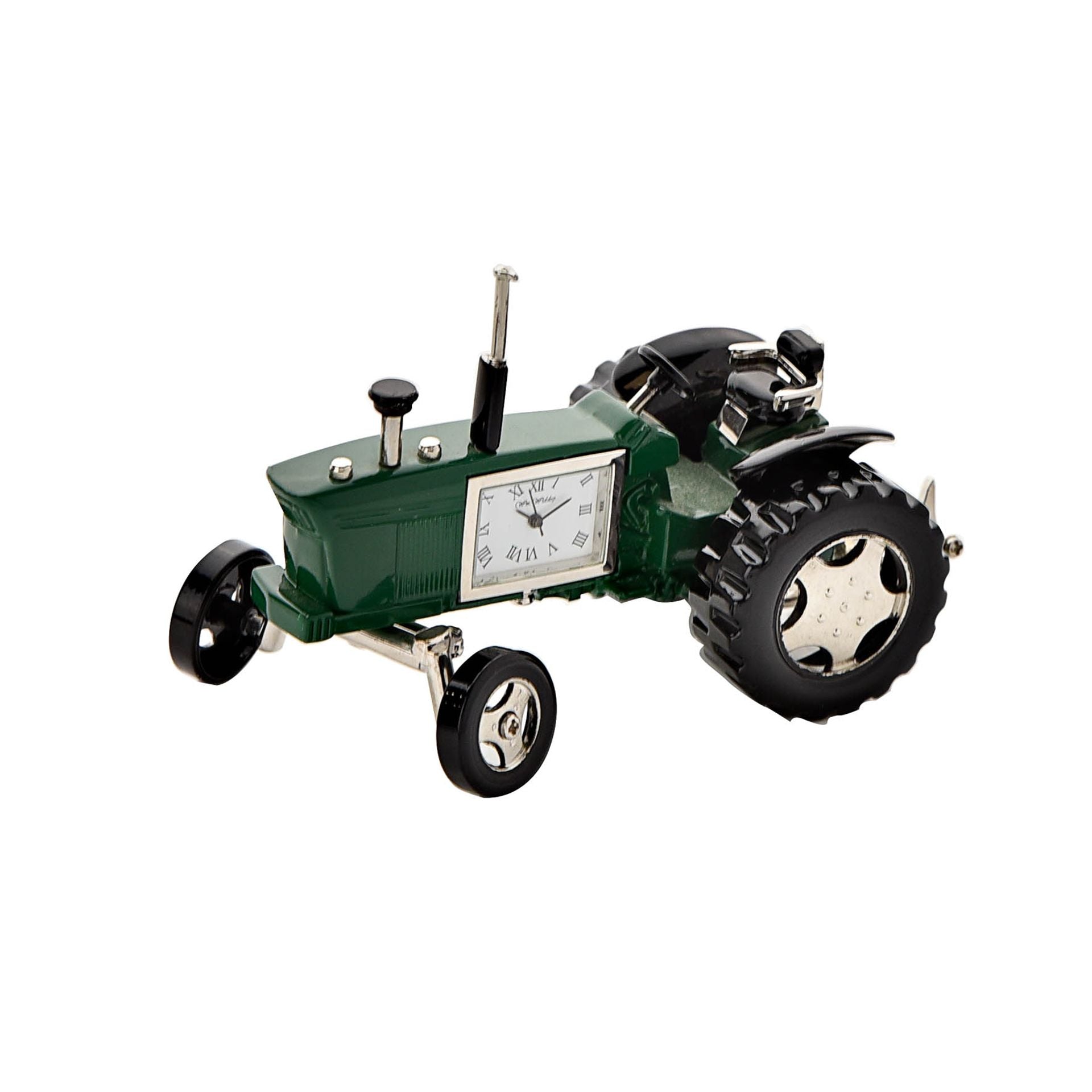 Miniature Clock Tractor Green