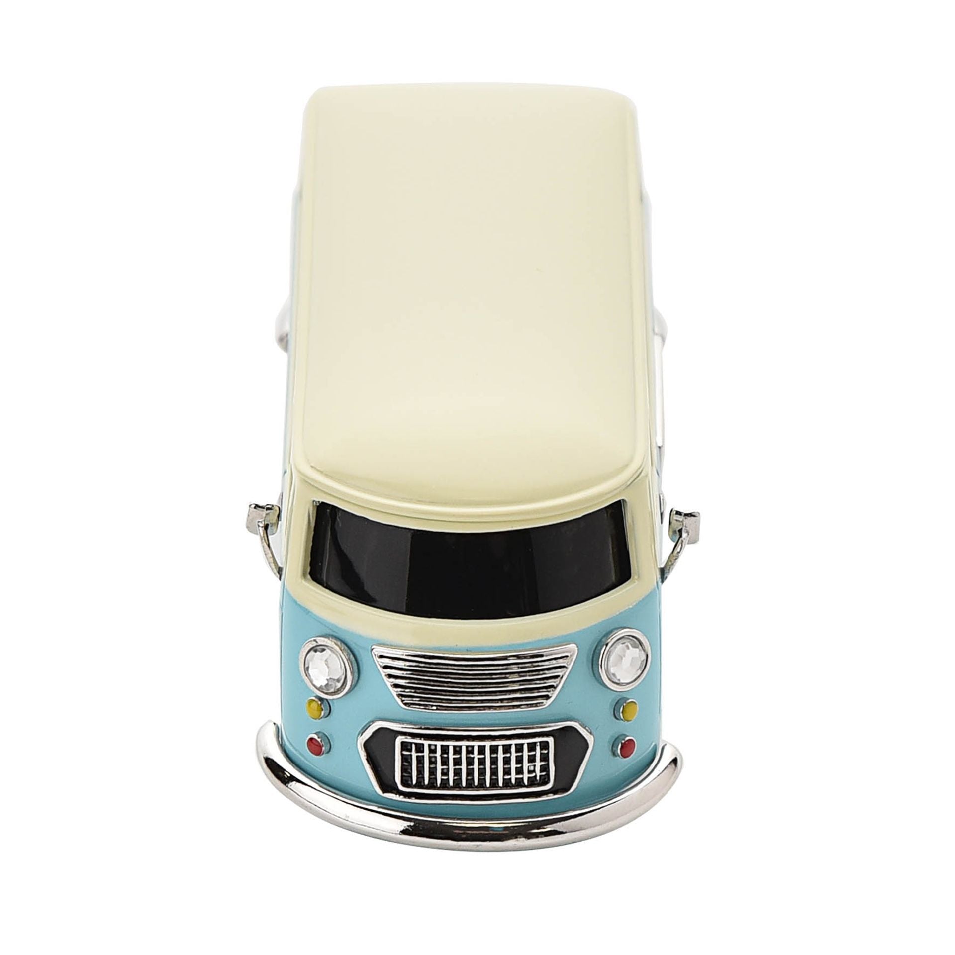 Miniature Clock Blue Camper