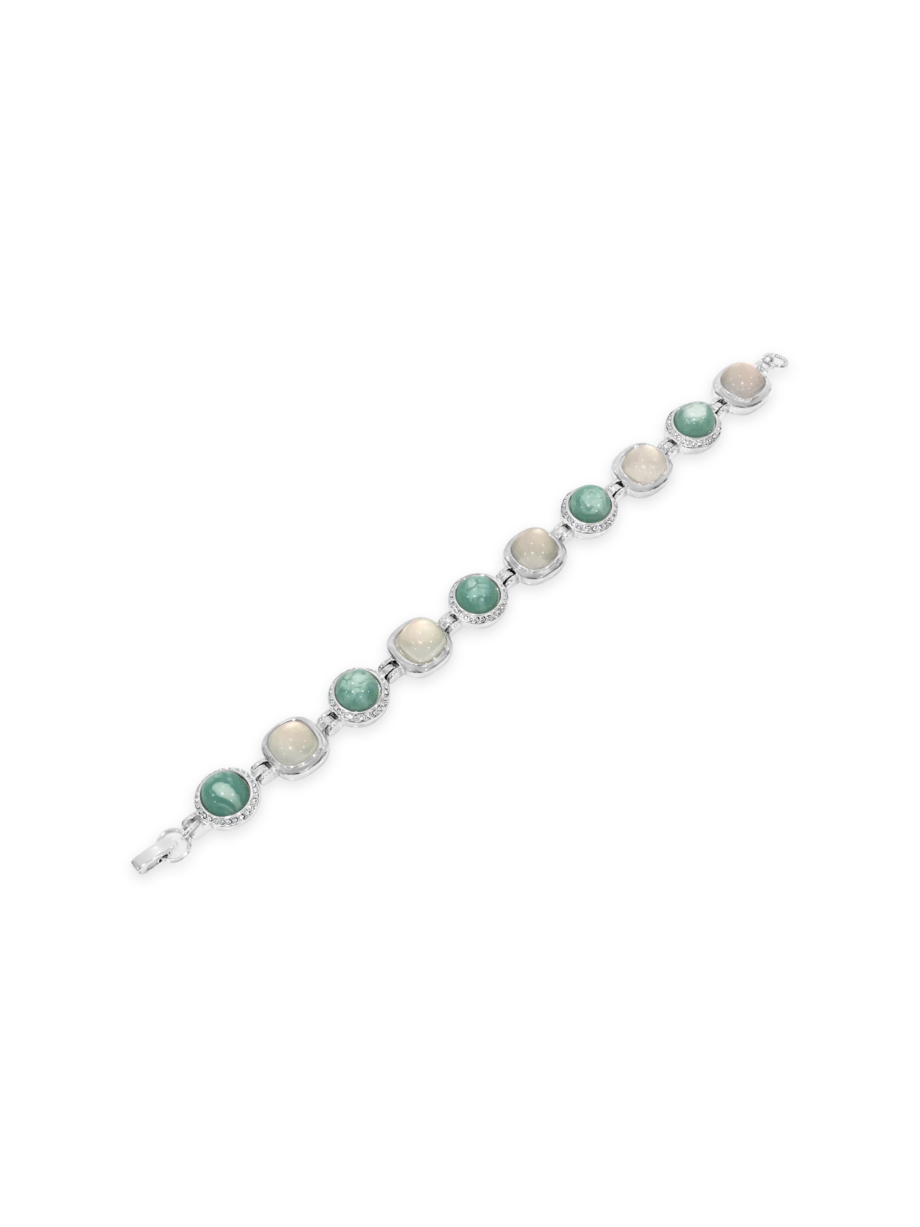 Absolute Silver Multi-coloured Stones Bracelet