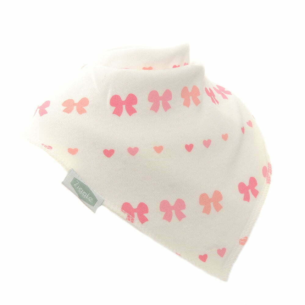 Ziggle Hearts and Bows Bib Set