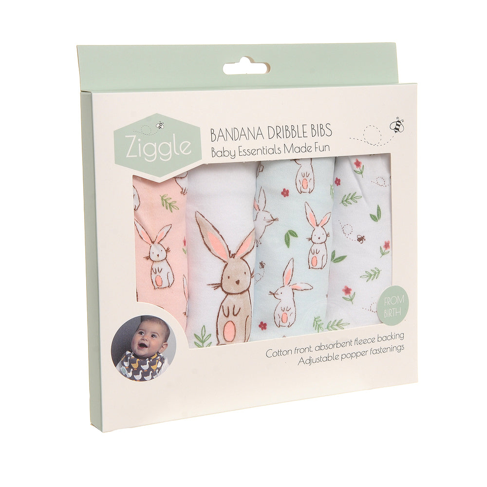 Ziggle Bunnies bib set