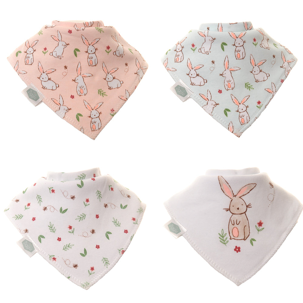 Ziggle Bunnies bib set