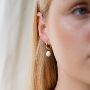 Burren Yano Drop Pearl Earrings