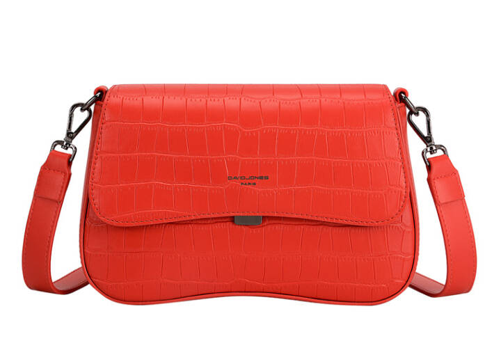 David Jones Red Croc Crossbody