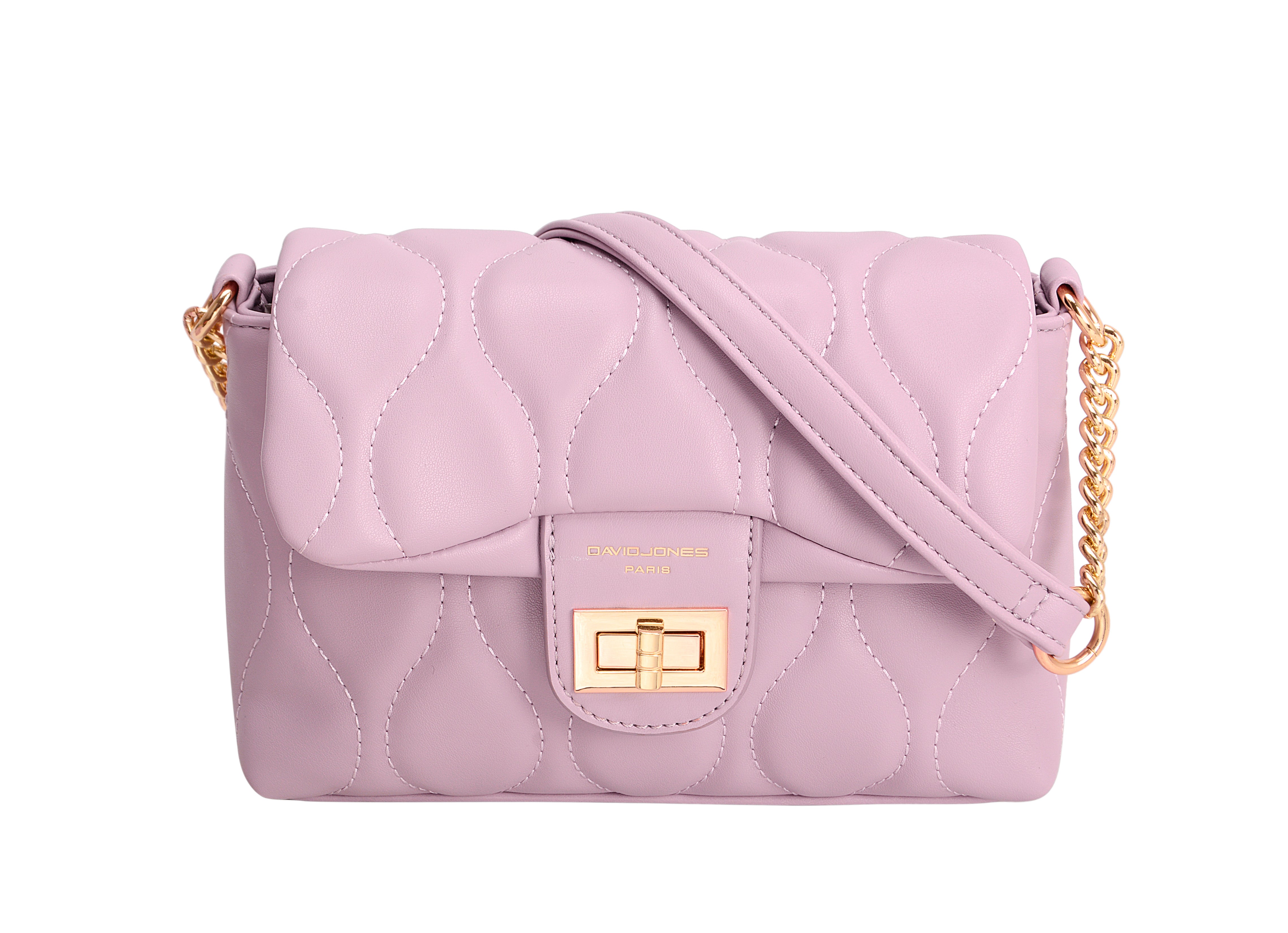 David Jones Lilac Quilted Crossbody