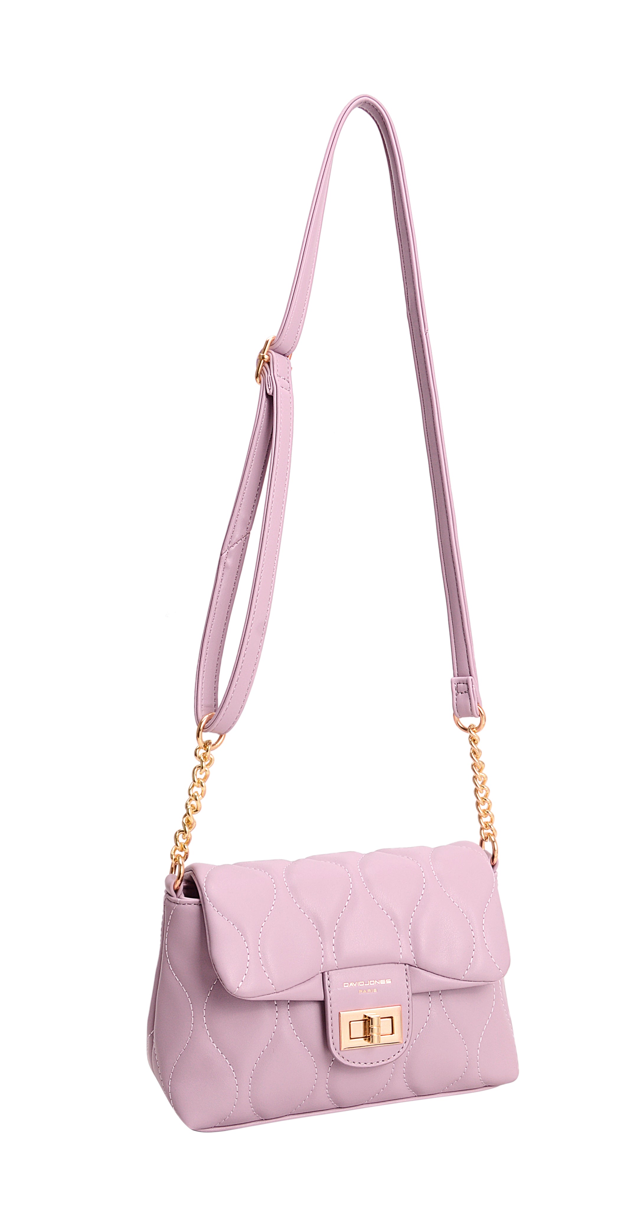 David Jones Lilac Quilted Crossbody