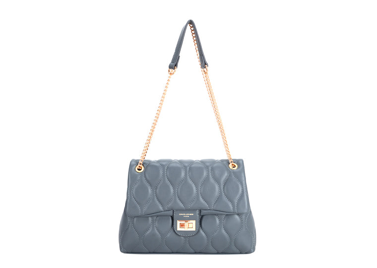 David Jones Blue Grey Quilted Crossbody