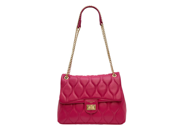 David Jones Large Rose Red Quilted Crossbody