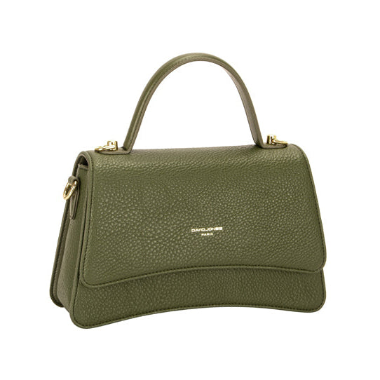 David Jones Khaki Medium Crossbody With Grab Handle