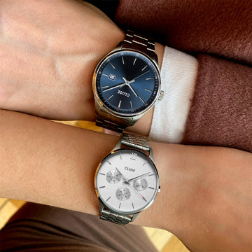 Cluse Minuit Multifunction Watch Steel, Full Silver Colour