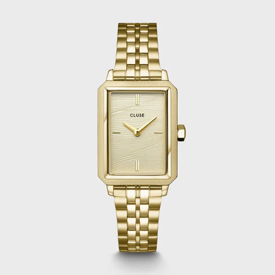 Cluse Fluette Watch Steel, Sand Texture Full Gold Colour