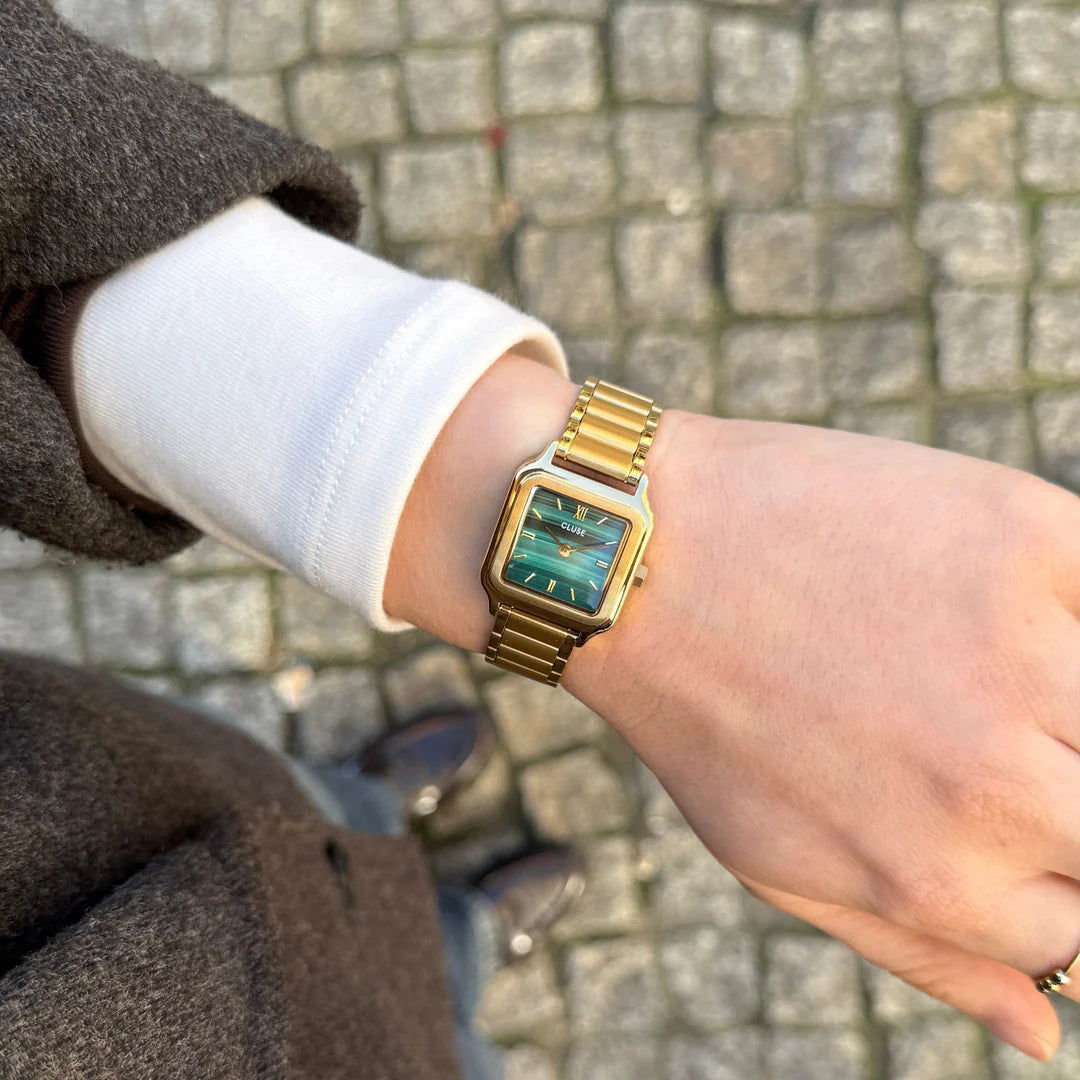 Gracieuse Petite Watch Steel, Green, Gold Colour