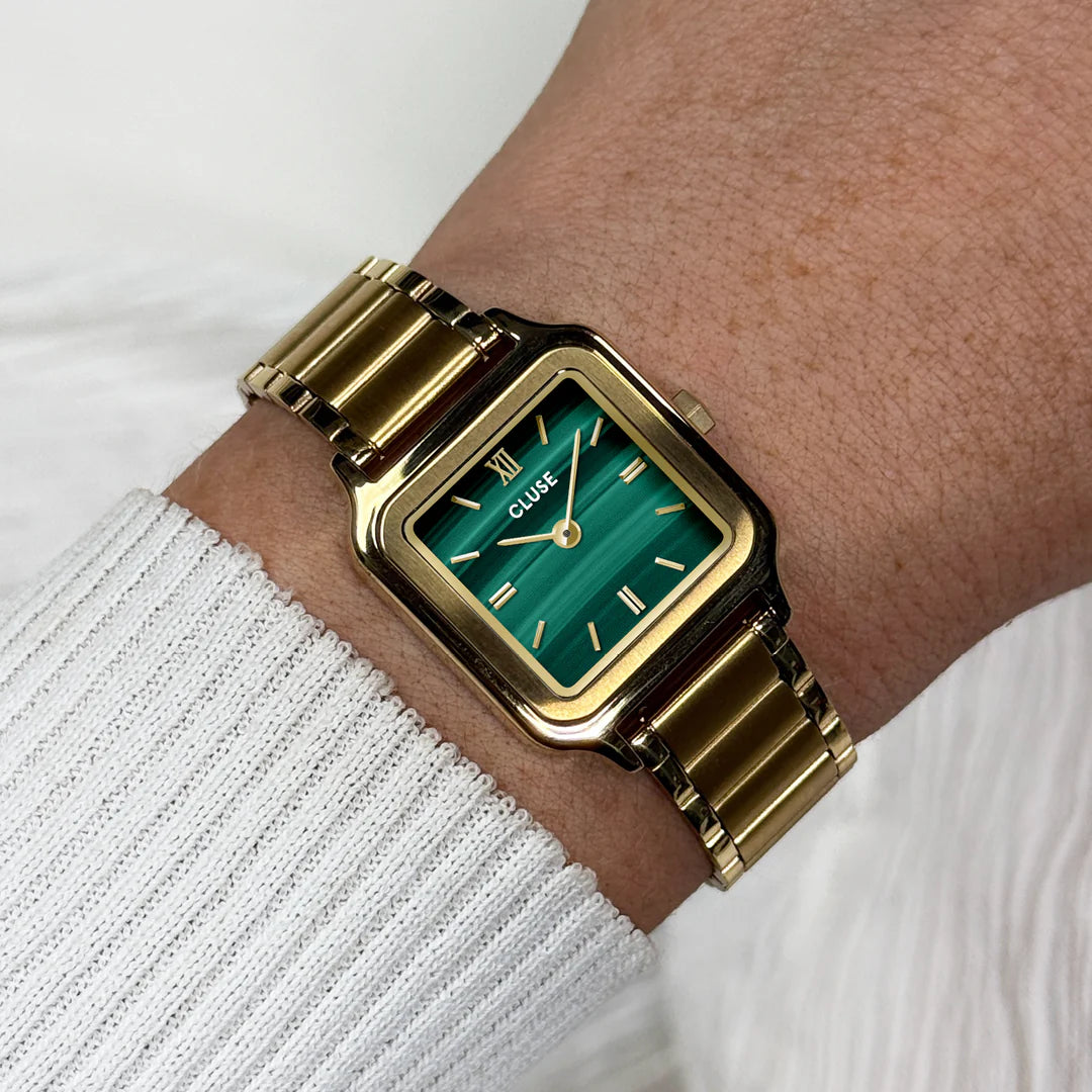 Gracieuse Petite Watch Steel, Green, Gold Colour