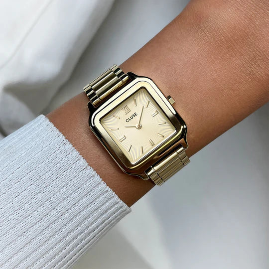 Cluse Gracieuse Watch Steel, Sunray Textured, Gold Colour