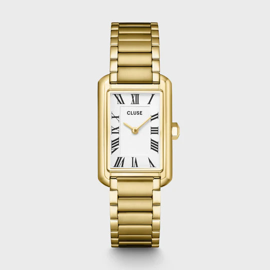 Cluse Belisenna Watch Steel, White, Gold Colour