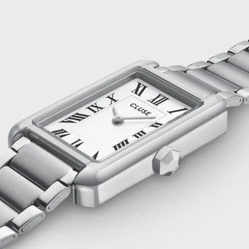 Cluse Belisenna Watch Steel, White, Silver Colour
